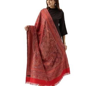 Pashmkala Women Kashmiri Jamawar Antique Mughal Shawl,<br> Jacquard Shawls, Stole, Wraps(Size: 101 X 203 CM)