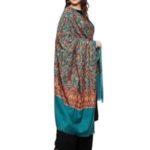 Pashmkala Women Kashmiri Aari <br>Embroidered Floral Cashmilon Stole
