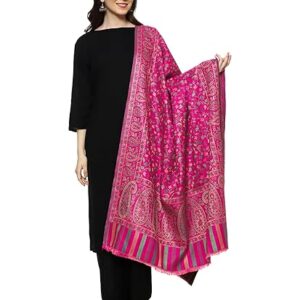 Pashmkala – Women Kalamkari Shawl Black