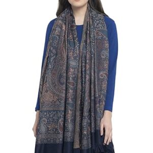 Pashmkala Women Pashmina Shawl Navy Blue