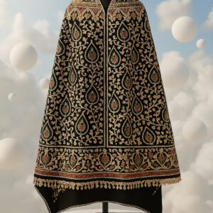 Pashmkala – Women Kalamkari Shawl Black