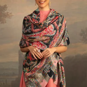 Pashmkala Women Kalamkari Woolen Shawl for Ladies