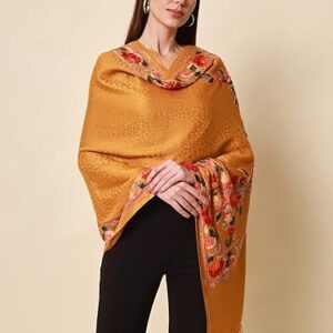 Pashmkala Women’s Kahmiri Aari Embroidery Stole