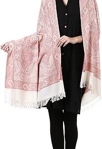 Pashmkala Women’s Pashmina Kashmiri Woolen Shawl, <br> Jacquard Palla