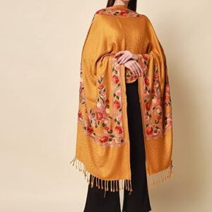 Pashmkala Women’s Kahmiri Aari Embroidery Stole