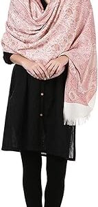 Pashmkala Women’s Pashmina Kashmiri Woolen Shawl, <br> Jacquard Palla