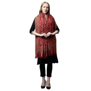 Pashmkala Women Woven Soft Polywool Shawl