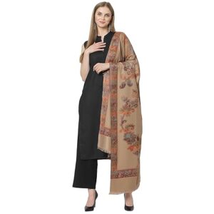 Pashmkala Women Ply Wool Floral Shawl