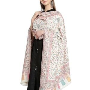 Pashmkala Women Woven Soft Polywool Shawl
