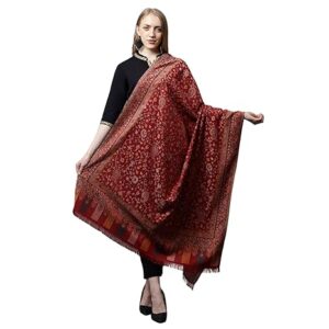Pashmkala Women Woven Soft Polywool Shawl