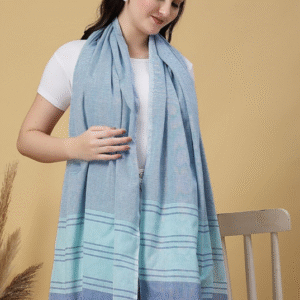 Pashmkala Women Stripped Women Pure Cotton Stole