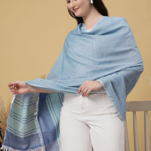 Pashmkala Women Stripped Women Pure Cotton Stole