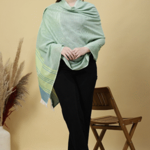 Pashmkala Women Stripped Bridal Pure Cotton Stole