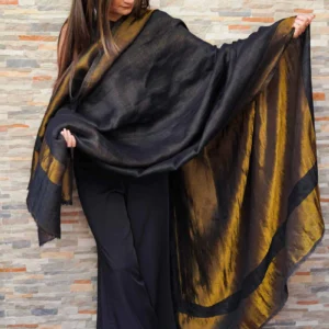 Pashmkala Women Jari Border Reversable Shawl